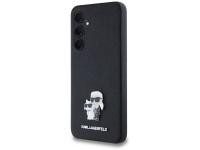 Capa Karl Lagerfeld Saffiano Karl&Choupette Pin para Samsung Galaxy A35 - preta