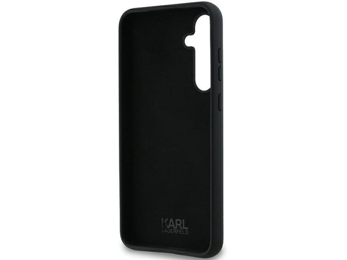 Funda de silicona Karl Lagerfeld Choupette para Samsung Galaxy A35 - negra
