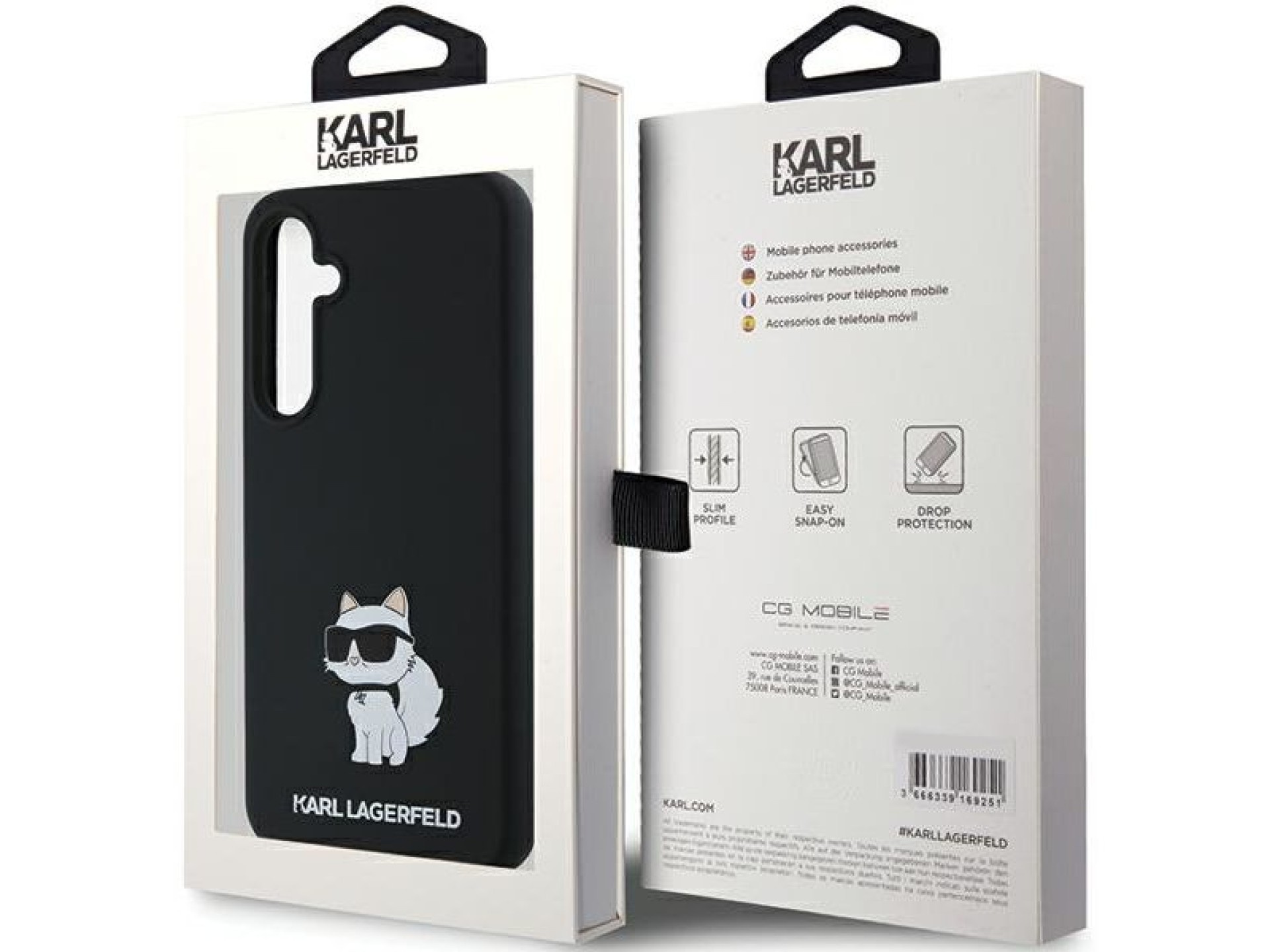 Funda de silicona Karl Lagerfeld Choupette para Samsung Galaxy A35 - negra