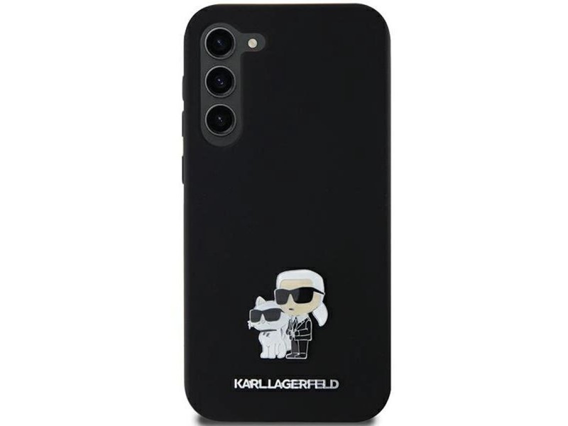 Funda de silicona Karl&Choupette con pin met�lico de Karl Lagerfeld para Samsung Galaxy A35 - negra