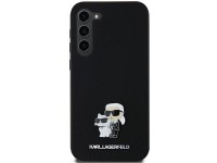 Karl Lagerfeld Silicone Karl&Choupette Metal Pin case for Samsung Galaxy A35 - black