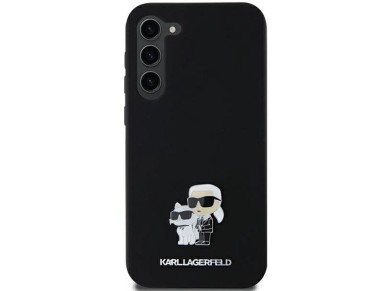 Karl Lagerfeld Silicone Karl&Choupette Metal Pin case for Samsung Galaxy A35 - black