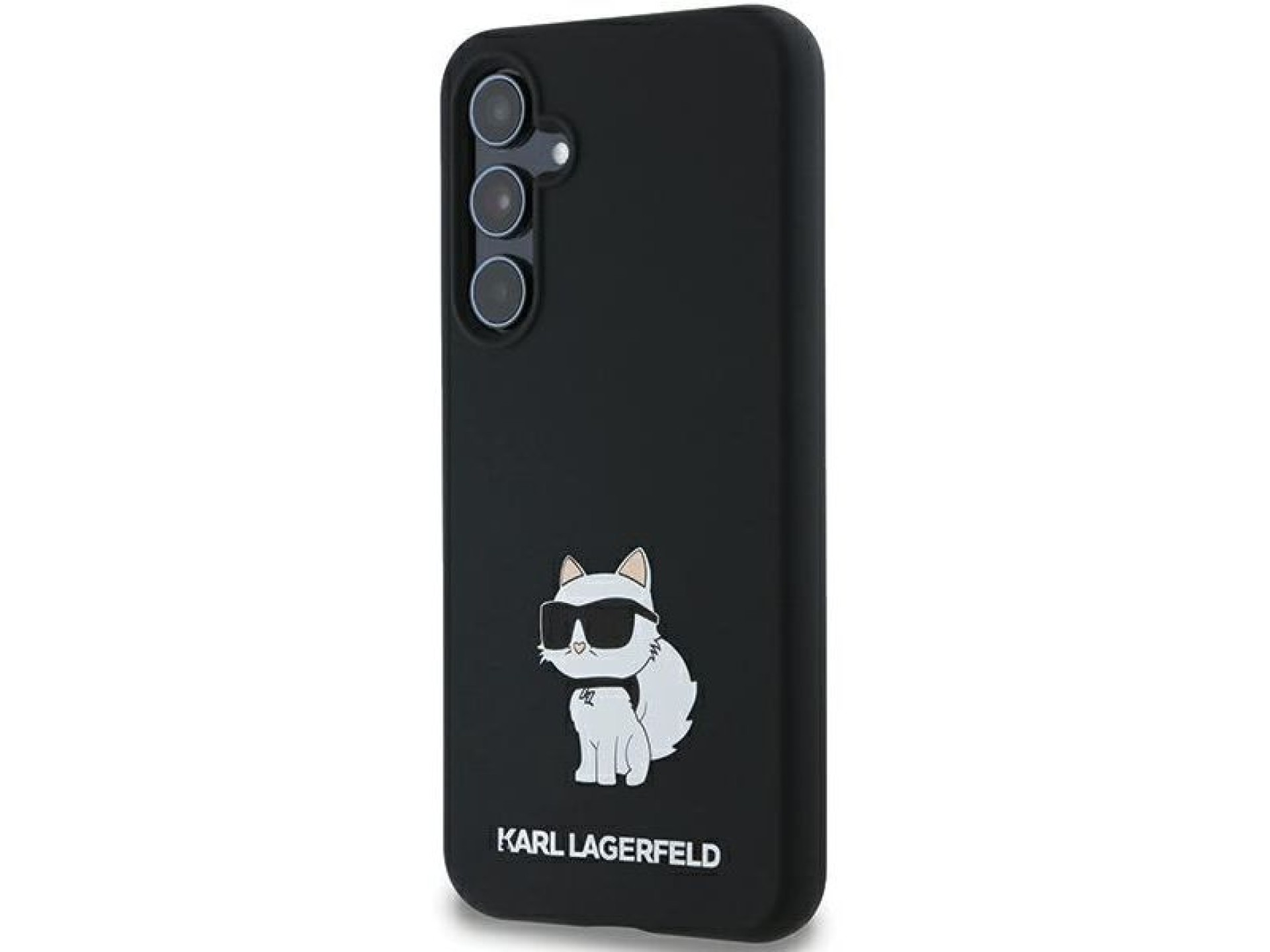 Funda de silicona Karl Lagerfeld Choupette para Samsung Galaxy A35 - negra