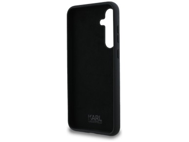 Karl Lagerfeld Silicone Karl&Choupette Metal Pin case for Samsung Galaxy A35 - black