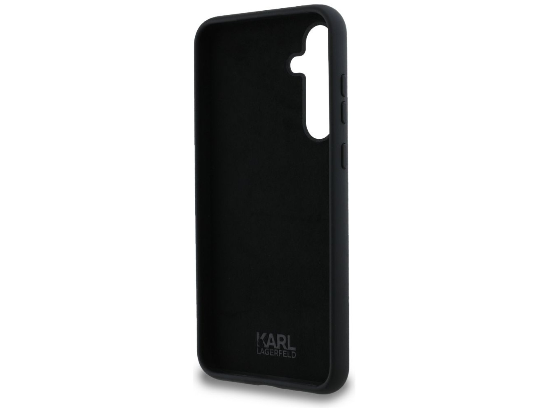 Funda de silicona Karl&Choupette con pin metálico de Karl Lagerfeld para Samsung Galaxy A35 - negra