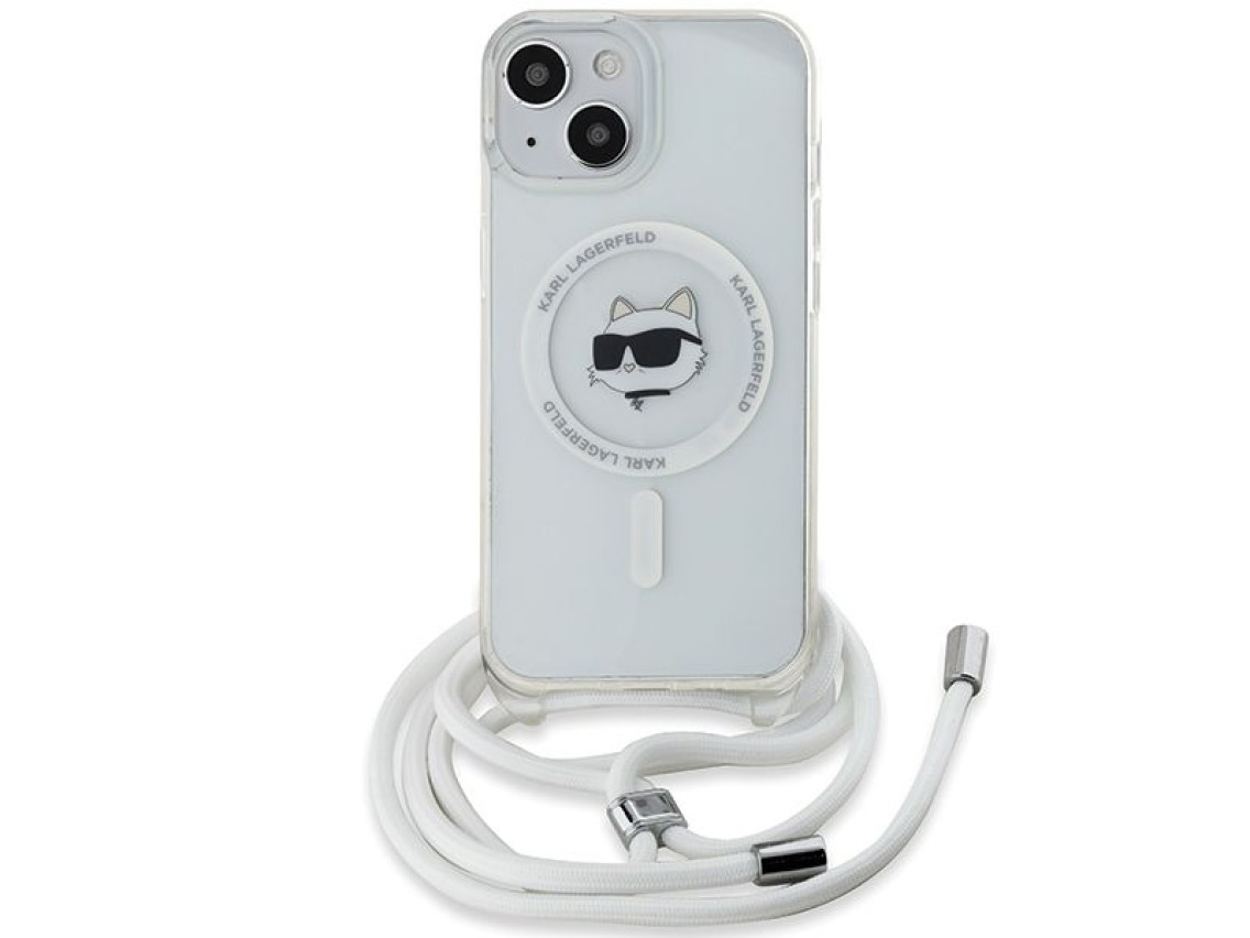 Funda Karl Lagerfeld IML Choupette Head & Cord MagSafe para iPhone 13 / 14 / 15 - transparente