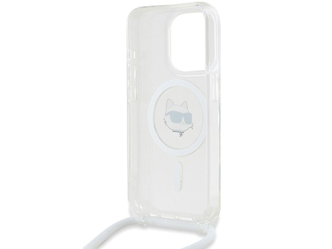 Funda Karl Lagerfeld IML Choupette Head & Cord MagSafe para iPhone 14 Pro Max - transparente