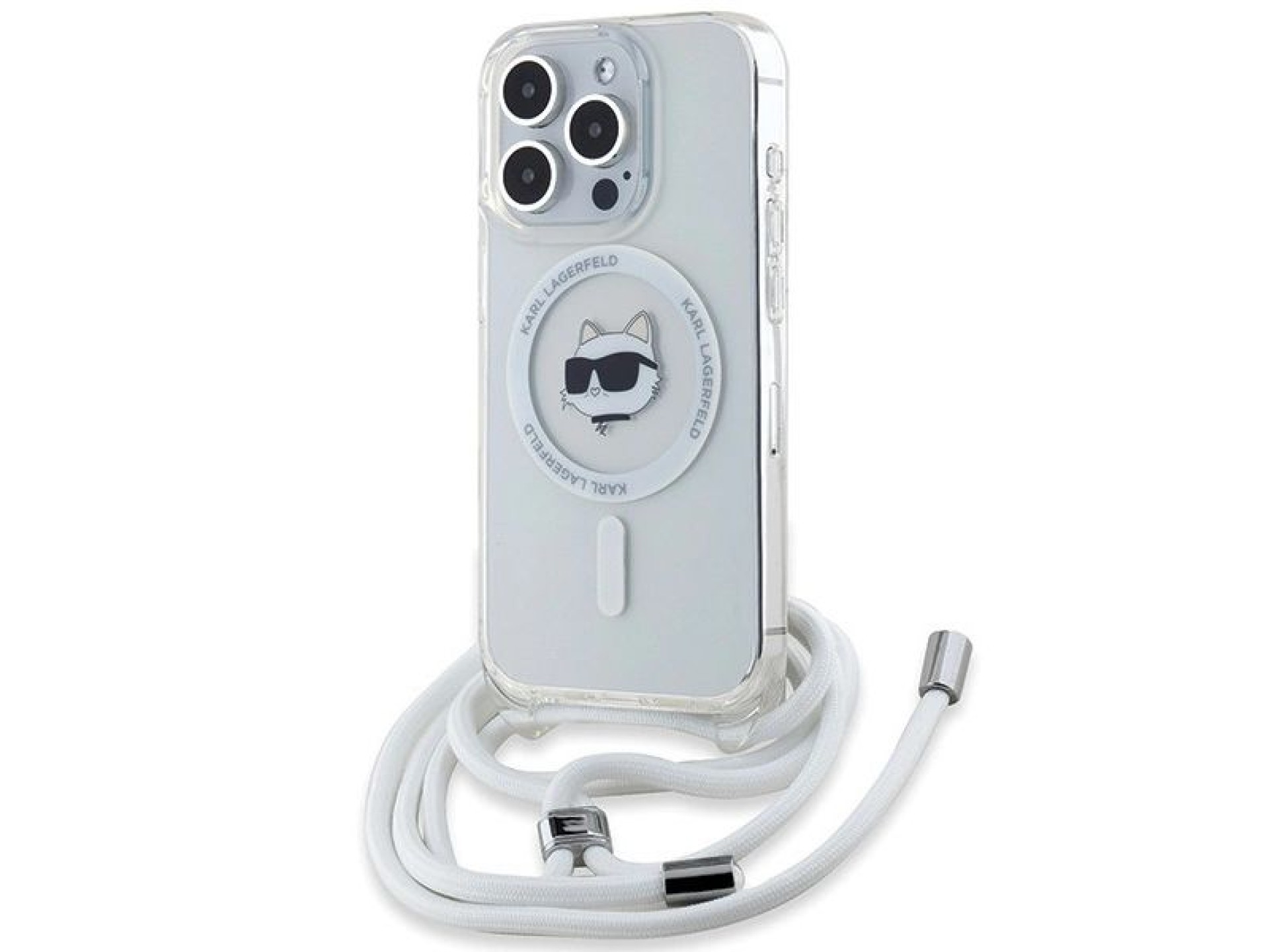 Capa MagSafe Karl Lagerfeld IML Choupette Head & Cord para iPhone 14 Pro - transparente
