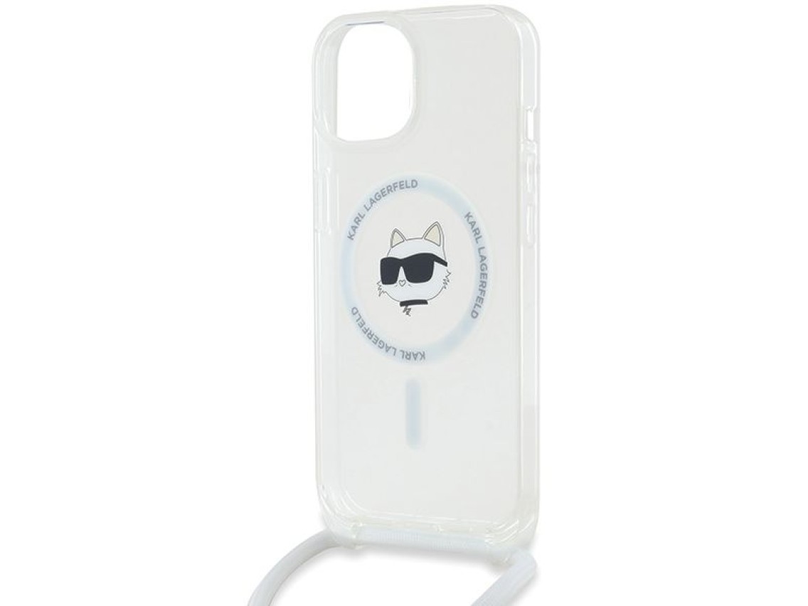 Karl Lagerfeld IML Choupette Head & Cord MagSafe case for iPhone 14 / 13 / 15 - transparent