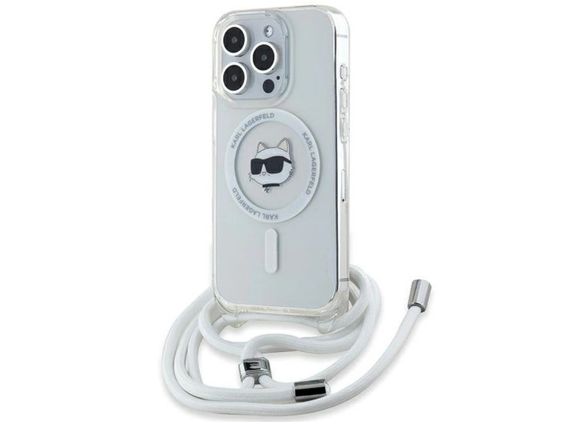 Funda Karl Lagerfeld IML Choupette Head & Cord MagSafe para iPhone 14 Pro Max - transparente
