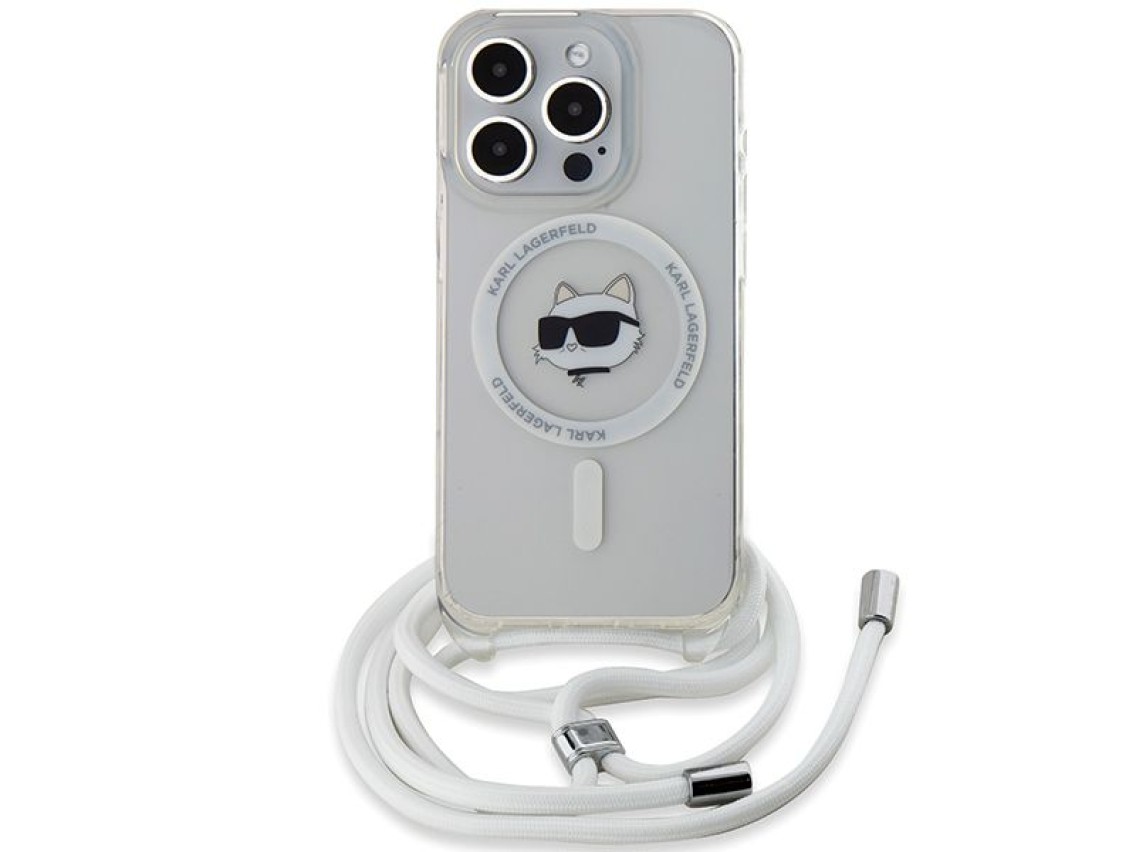 Capa MagSafe Karl Lagerfeld IML Choupette Head & Cord para iPhone 14 Pro - transparente