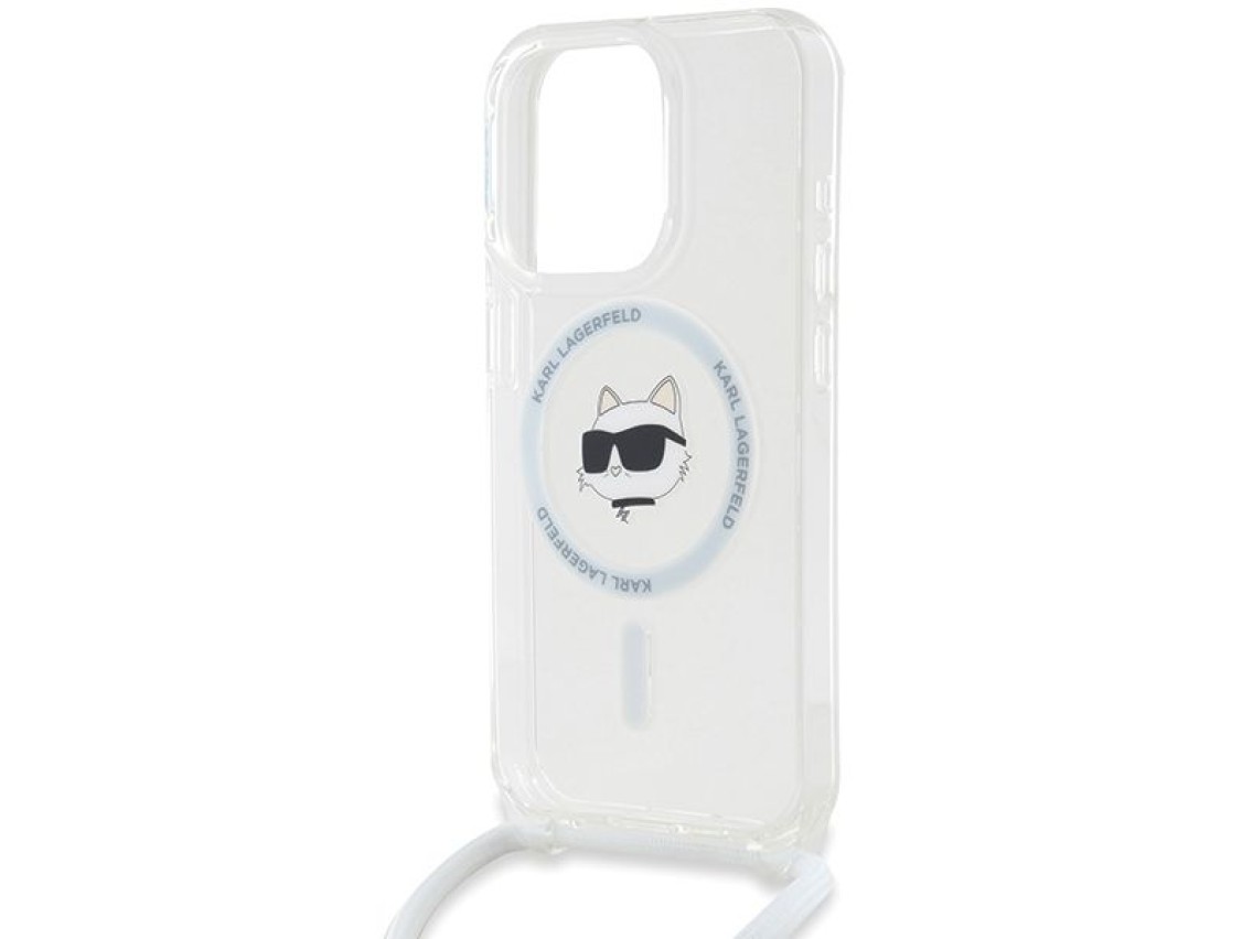 Capa MagSafe Karl Lagerfeld IML Choupette Head & Cord para iPhone 13 Pro Max - transparente