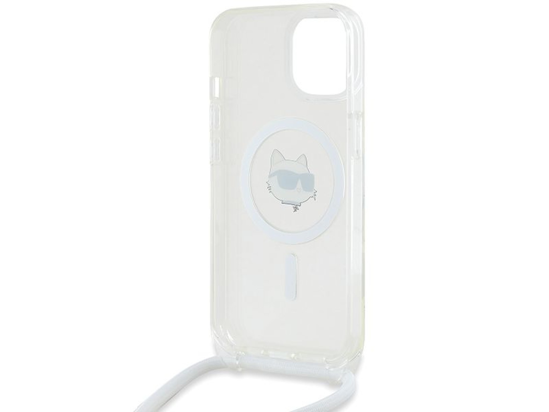 Funda Karl Lagerfeld IML Choupette Head & Cord MagSafe para iPhone 13 / 14 / 15 - transparente
