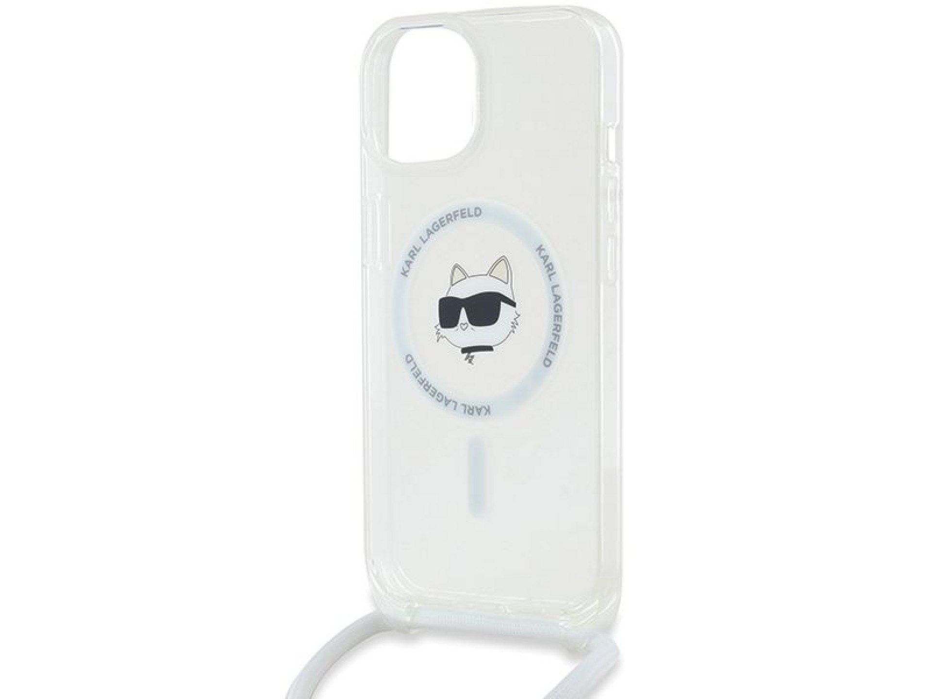 Funda Karl Lagerfeld IML Choupette Head & Cord MagSafe para iPhone 13 / 14 / 15 - transparente