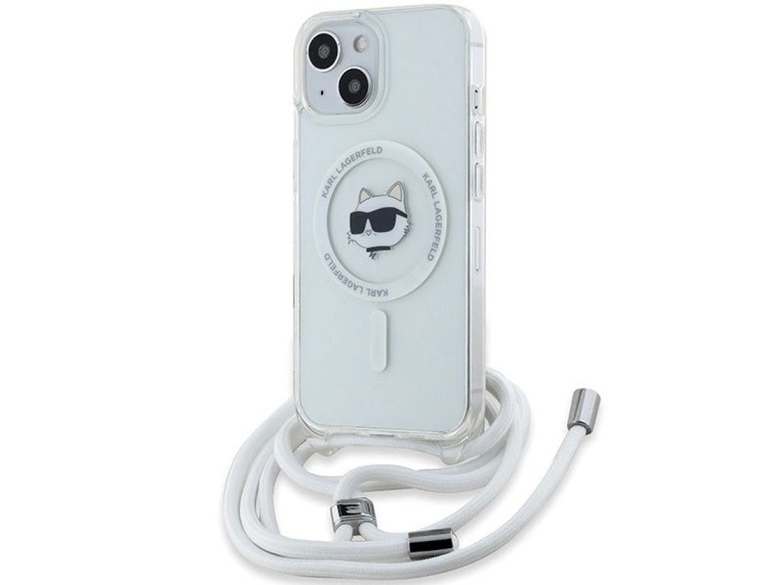 Funda Karl Lagerfeld IML Choupette Head & Cord MagSafe para iPhone 13 / 14 / 15 - transparente