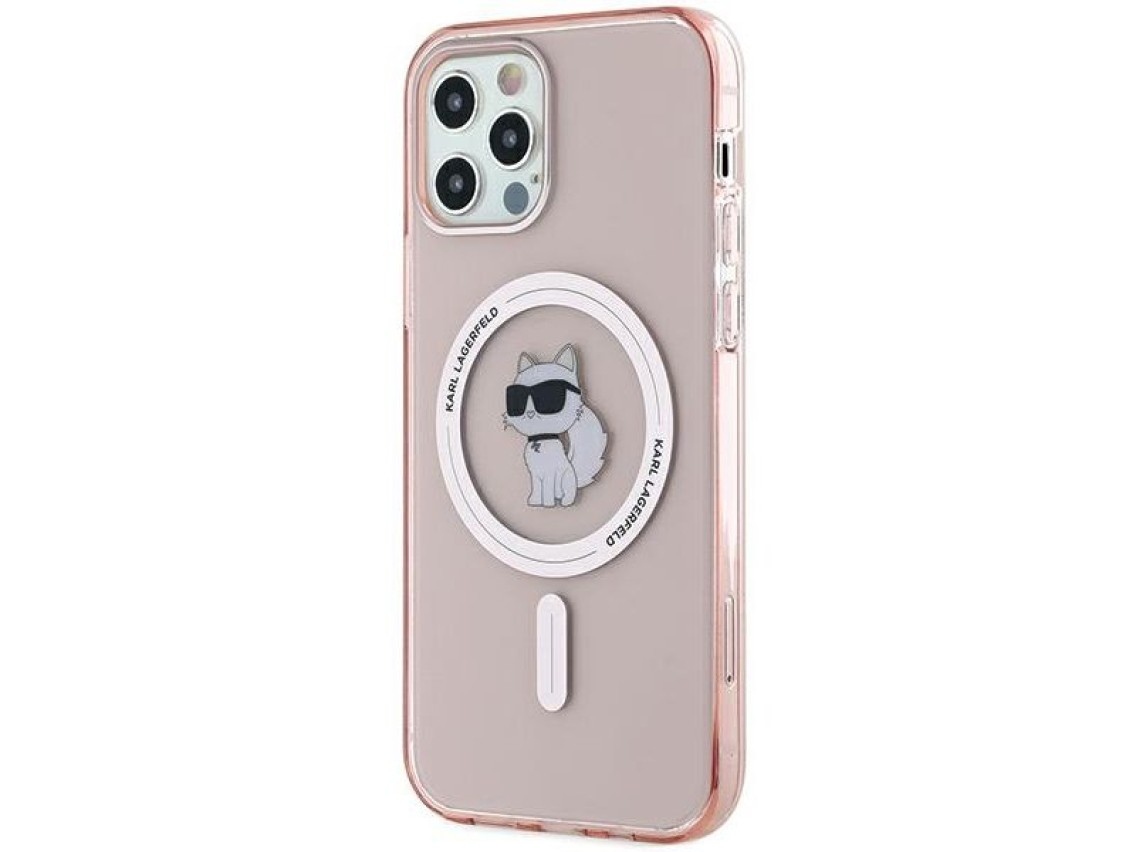 Funda Karl Lagerfeld IML Choupette MagSafe para iPhone 12/12 Pro - rosa