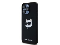 Karl Lagerfeld Silicone Choupette Head MagSafe case for iPhone 15 Pro - black Karl Lagerfeld Silicone Choupette Head MagSafe case for iPhone 15 Pro - black