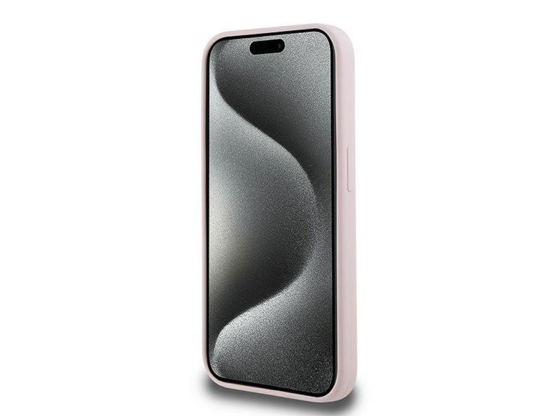 Karl Lagerfeld Silicone Karl&Choupette MagSafe Case for iPhone 15 Pro - Pink