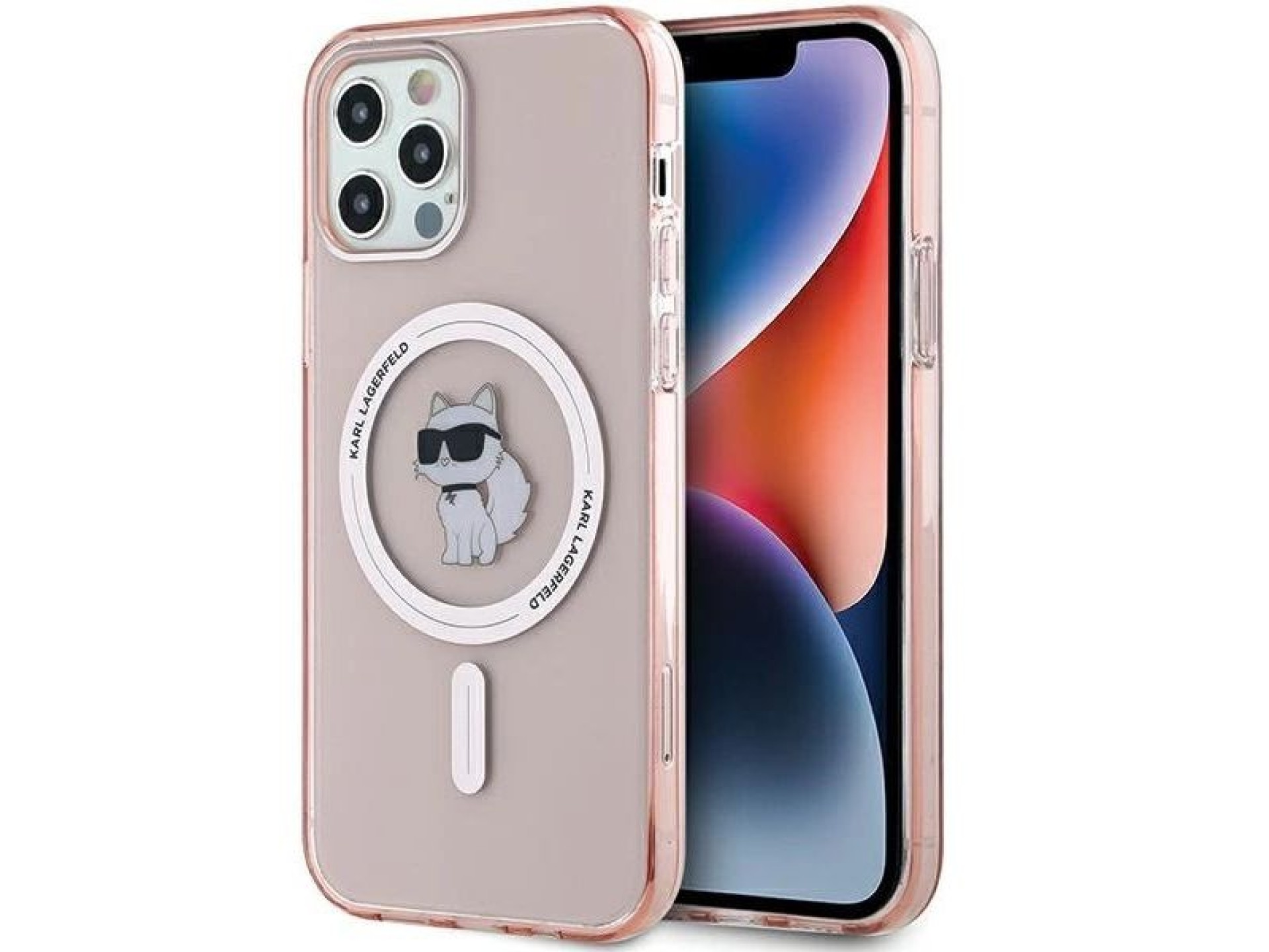 Funda Karl Lagerfeld IML Choupette MagSafe para iPhone 12/12 Pro - rosa