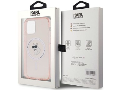 Karl Lagerfeld IML Choupette MagSafe case for iPhone 12/12 Pro - pink Karl Lagerfeld IML Choupette MagSafe case for iPhone 12/12 Pro - pink