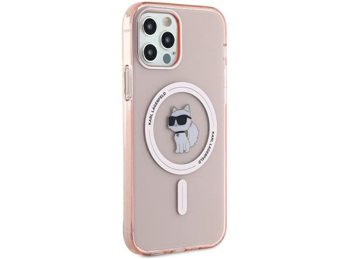 Funda Karl Lagerfeld IML Choupette MagSafe para iPhone 12/12 Pro - rosa