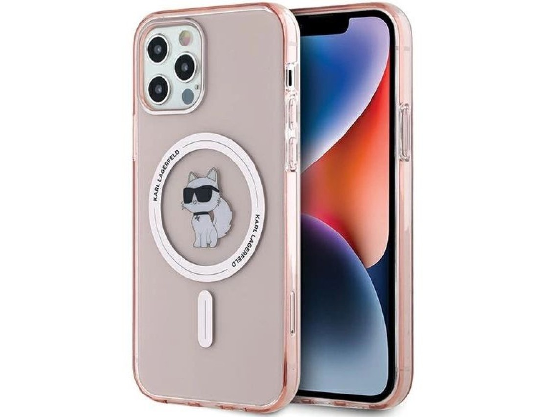 Funda Karl Lagerfeld IML Choupette MagSafe para iPhone 12/12 Pro - rosa