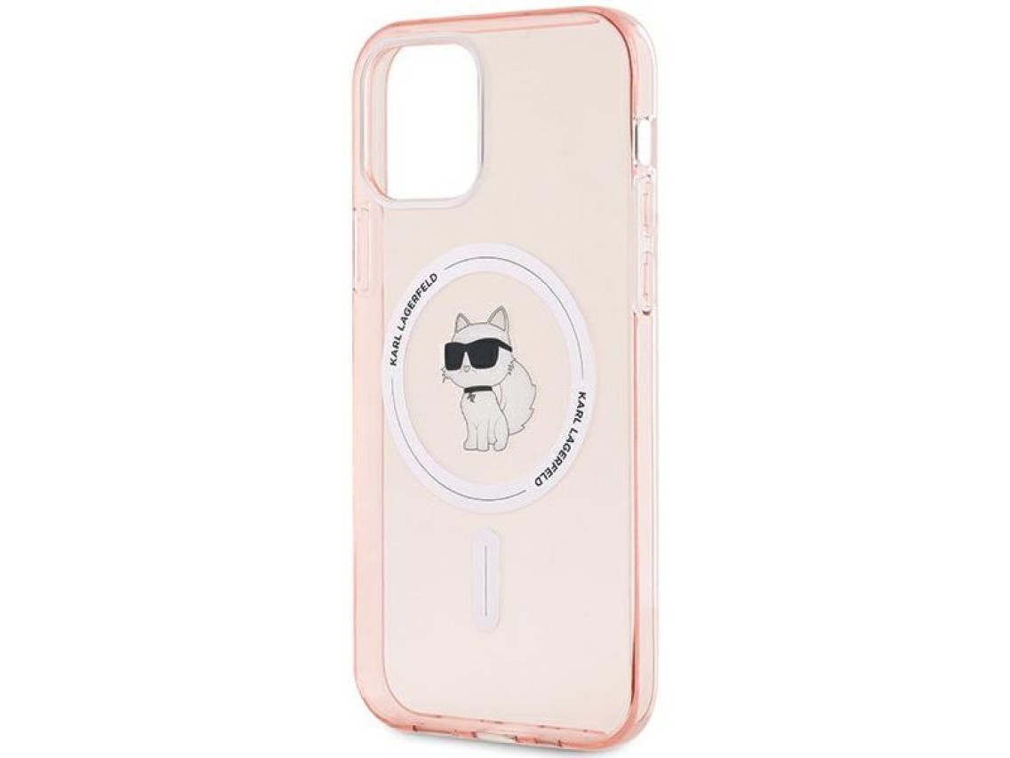 Funda Karl Lagerfeld IML Choupette MagSafe para iPhone 12/12 Pro - rosa