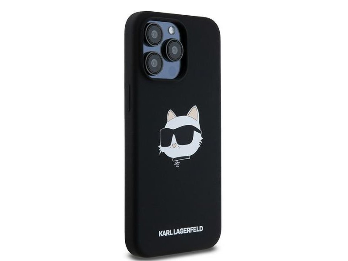 Karl Lagerfeld Silicone Choupette Head MagSafe case for iPhone 15 Pro - black