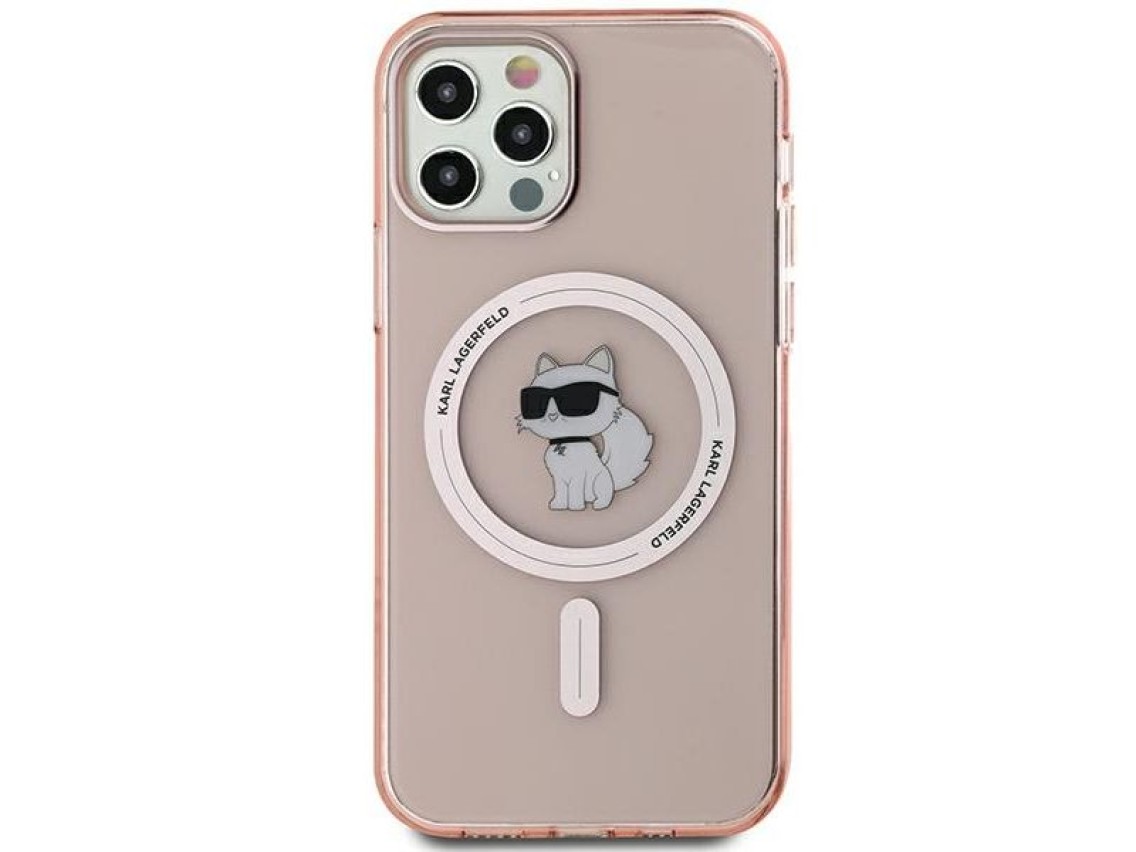 Funda Karl Lagerfeld IML Choupette MagSafe para iPhone 12/12 Pro - rosa