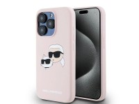 Karl Lagerfeld Silicone Karl&Choupette MagSafe Case for iPhone 15 Pro - Pink Karl Lagerfeld Silicone Karl&Choupette MagSafe Case for iPhone 15 Pro - Pink