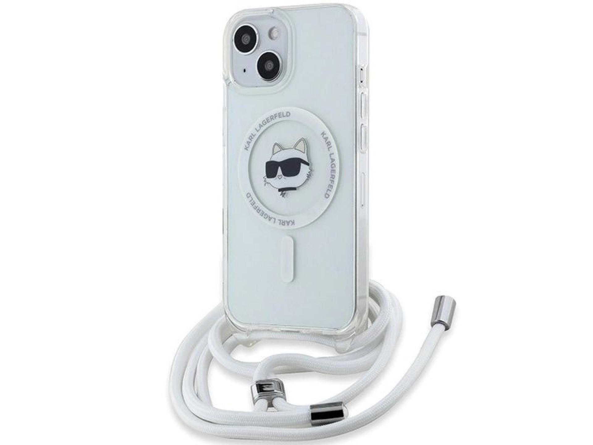 Funda Karl Lagerfeld IML Choupette Head & Cord MagSafe para iPhone 13 / 14 / 15 - transparente