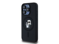 Karl Lagerfeld Silicone Karl&Choupette MagSafe case for iPhone 15 Pro - black Karl Lagerfeld Silicone Karl&Choupette MagSafe case for iPhone 15 Pro - black