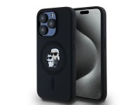 Karl Lagerfeld Silicone Karl&Choupette MagSafe case for iPhone 15 Pro - black Karl Lagerfeld Silicone Karl&Choupette MagSafe case for iPhone 15 Pro - black