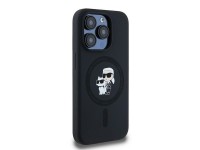 Karl Lagerfeld Silicone Karl&Choupette MagSafe case for iPhone 15 Pro - black Karl Lagerfeld Silicone Karl&Choupette MagSafe case for iPhone 15 Pro - black