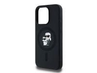 Karl Lagerfeld Silicone Karl&Choupette MagSafe case for iPhone 15 Pro - black Karl Lagerfeld Silicone Karl&Choupette MagSafe case for iPhone 15 Pro - black