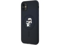 Funda de silicona Karl&Choupette MagSafe de Karl Lagerfeld para iPhone 11 / Xr - negra Funda de silicona Karl&Choupette MagSafe de Karl Lagerfeld para iPhone 11 / Xr - negra
