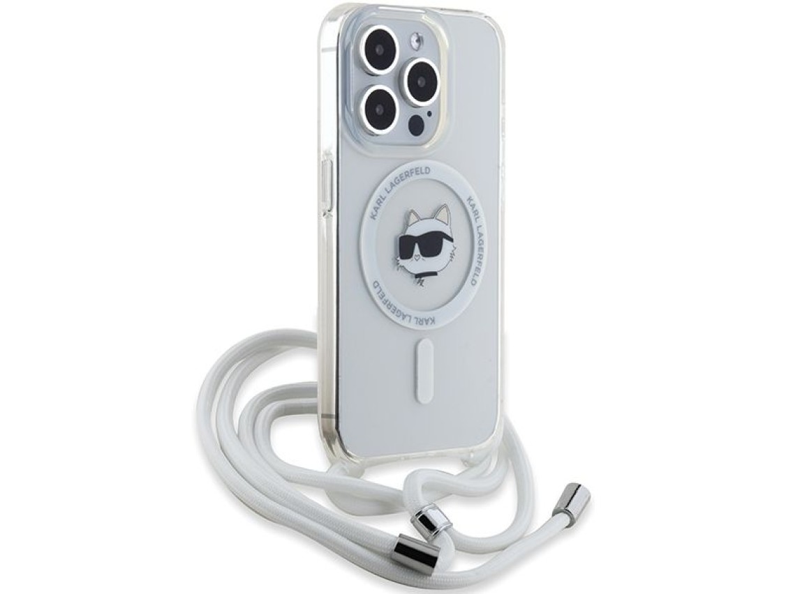 Karl Lagerfeld IML Choupette Head&Cord MagSafe case for iPhone 15 Pro Max - transparent