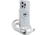 Karl Lagerfeld IML Choupette Head&Cord MagSafe case for iPhone 15 Pro Max - transparent Karl Lagerfeld IML Choupette Head&Cord MagSafe case for iPhone 15 Pro Max - transparent
