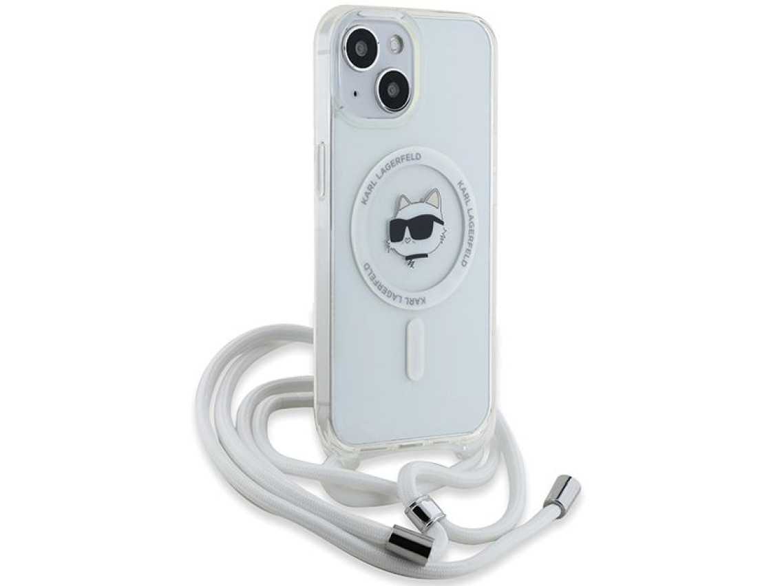 Capa Karl Lagerfeld IML Choupette Head&Cord MagSafe para iPhone 15/14/13 - transparente
