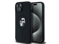 Karl Lagerfeld Silicone Karl&Choupette MagSafe case for iPhone 15 Plus / 14 Plus - black