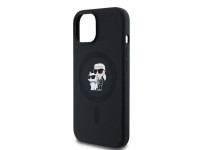 Funda de silicona Karl&Choupette MagSafe de Karl Lagerfeld para iPhone 15 Plus / 14 Plus - negra