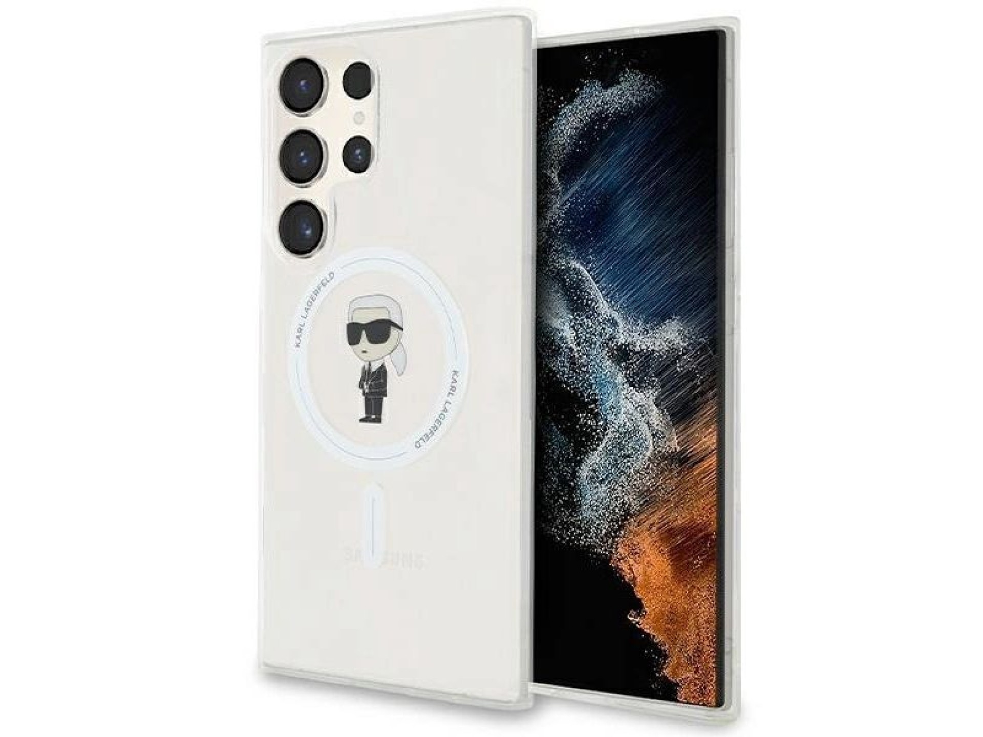 Funda Karl Lagerfeld IML Ikonik MagSafe para Samsung Galaxy S24 Ultra - transparente