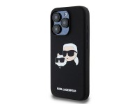 Capa Karl Lagerfeld de silicone Karl&Choupette MagSafe para iPhone 15 Pro Max - preta Capa Karl Lagerfeld de silicone Karl&Choupette MagSafe para iPhone 15 Pro Max - preta