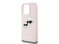 Capa de silicone Karl Lagerfeld Karl&Choupette MagSafe para iPhone 15 Pro Max - Rosa Capa de silicone Karl Lagerfeld Karl&Choupette MagSafe para iPhone 15 Pro Max - Rosa