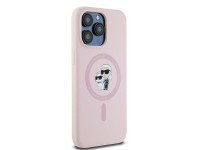 Capa MagSafe Karl Lagerfeld Silicone Karl&Choupette Ring para iPhone 15 Pro Max - Rosa Capa MagSafe Karl Lagerfeld Silicone Karl&Choupette Ring para iPhone 15 Pro Max - Rosa