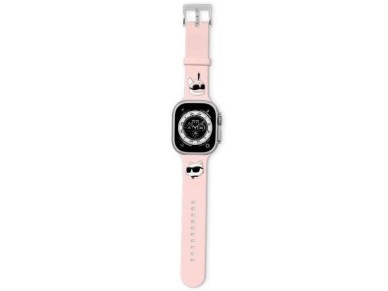 Karl Lagerfeld 3D Rubber Karl&Choupette Heads strap for Apple Watch 38/40/41mm - pink Karl Lagerfeld 3D Rubber Karl&Choupette Heads strap for Apple Watch 38/40/41mm - pink