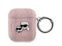 Karl Lagerfeld Monogram Karl & Choupette Head case for AirPods 1 / 2 - pink Karl Lagerfeld Monogram Karl & Choupette Head case for AirPods 1 / 2 - pink