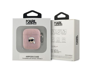 Karl Lagerfeld Monogram Karl Head case for AirPods 1 / 2 - pink Karl Lagerfeld Monogram Karl Head case for AirPods 1 / 2 - pink