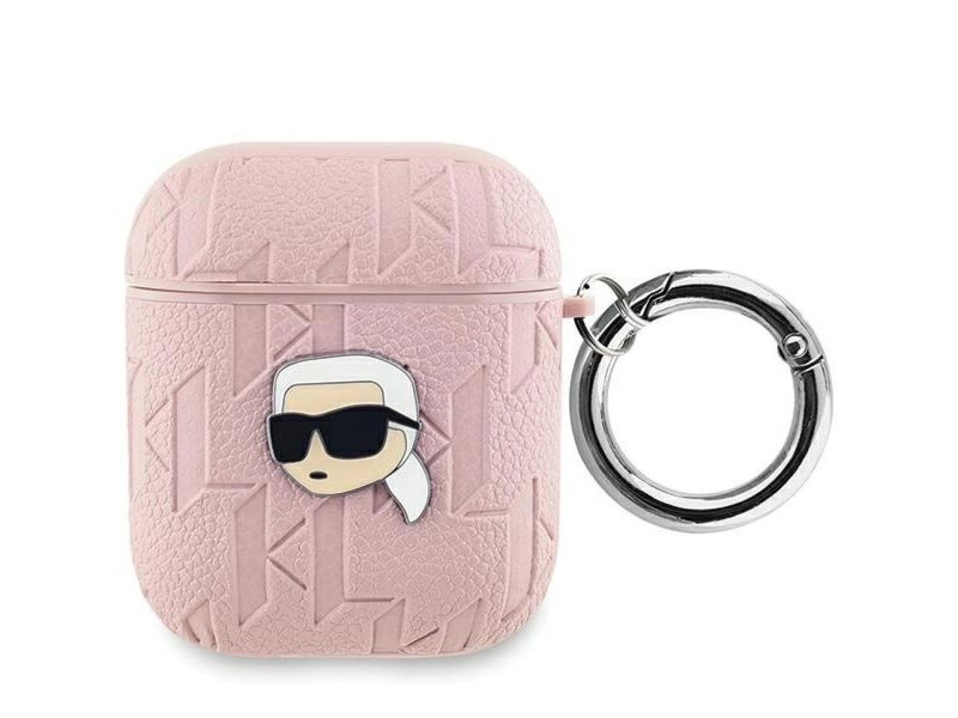 Funda Karl Lagerfeld Monogram Karl Head para AirPods 1/2 - rosa