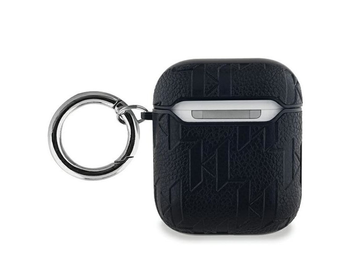 Capa Karl Lagerfeld Monogram Karl Head para AirPods 1/2 - preta